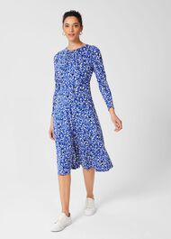 Sian Jersey Dress, Cobalt Multi, hi-res
