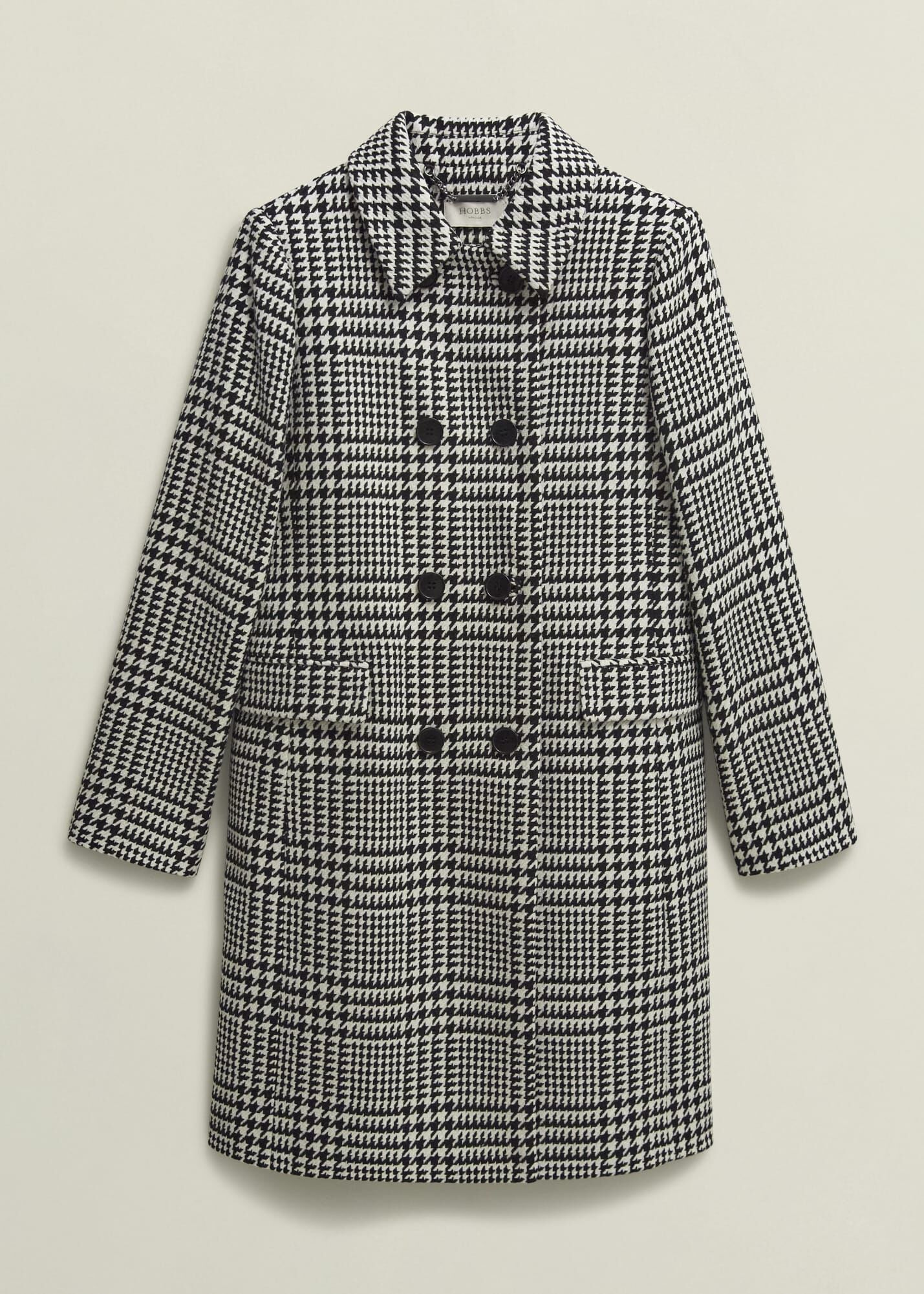 Yvette Wool Blend Check Coat