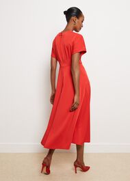 Radclyffe Fit And Flare Dress, True Red, hi-res