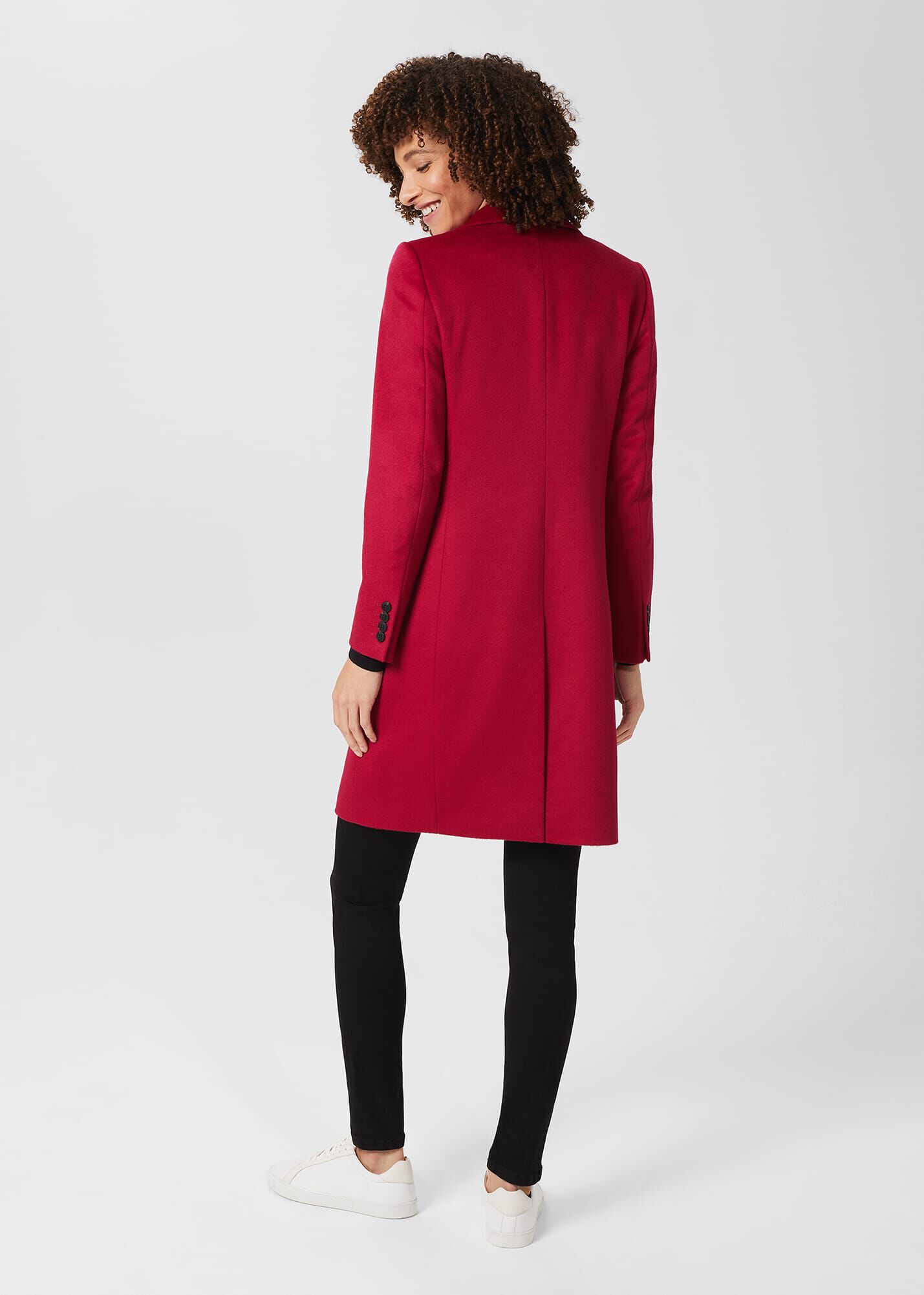 red wool coat petite