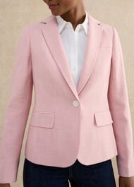 Blake Check Jacket, Pink Ivory, hi-res