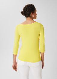 Sonya Plain Top, Sunshine Yellow, hi-res