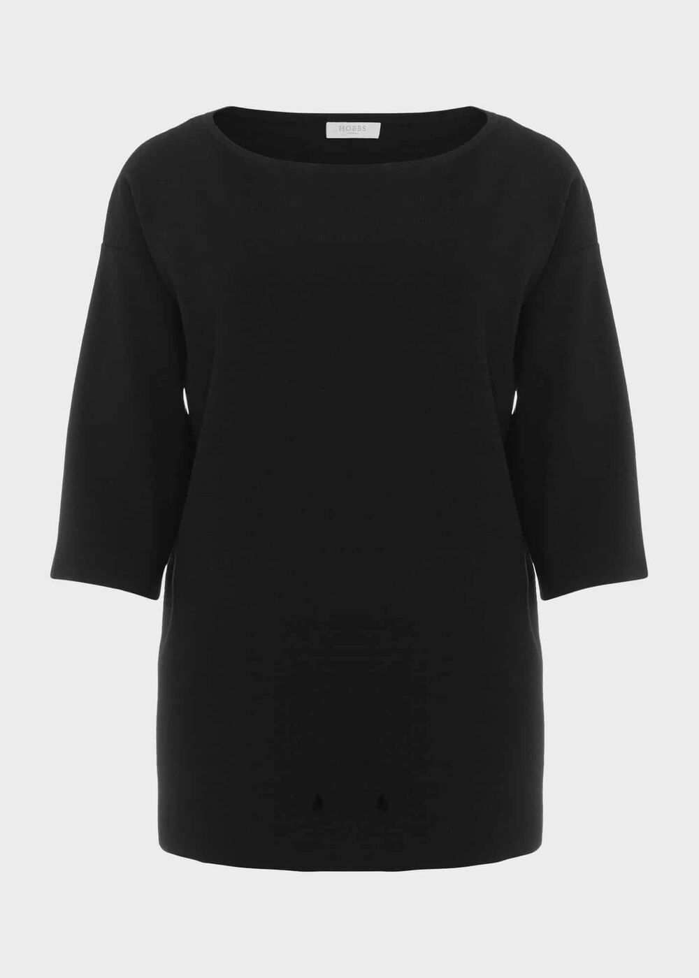 Cora Knitted Top, Black, hi-res