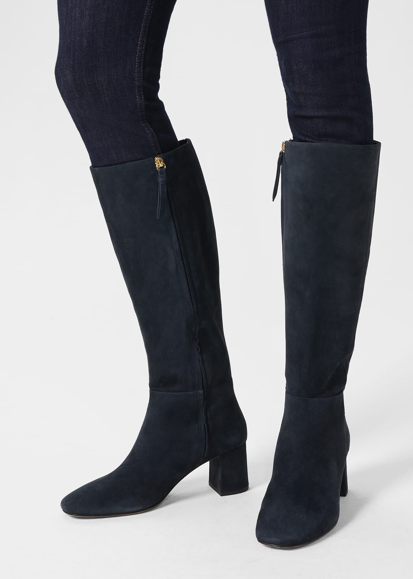 Imogen Leather Knee Boot | Hobbs