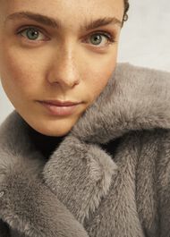 Dania Faux Fur Coat, Mink, hi-res
