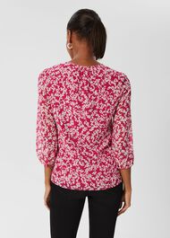 Demi Blouse, Magenta Ivory, hi-res
