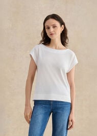 Alycia Slub T-Shirt, White, hi-res
