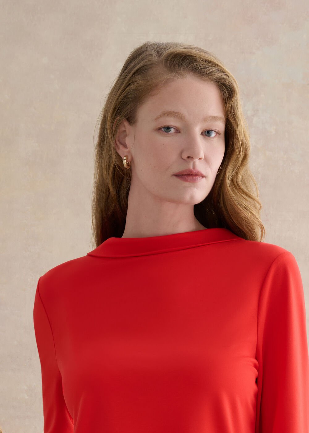 Catriona Roll Neck Top, Pepper Red, hi-res