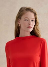 Catriona Roll Neck Top, Pepper Red, hi-res
