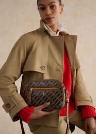 Carlton Leather Canvas Crossbody Bag, Tan Multi, hi-res