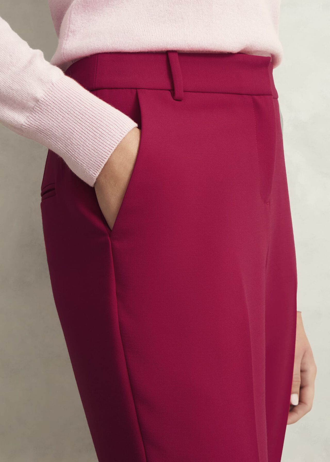 Petite Suki Tapered Trousers, Hot Magenta, hi-res