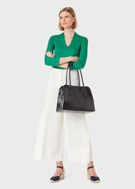 Aimee Double Fronted Top, Green, hi-res