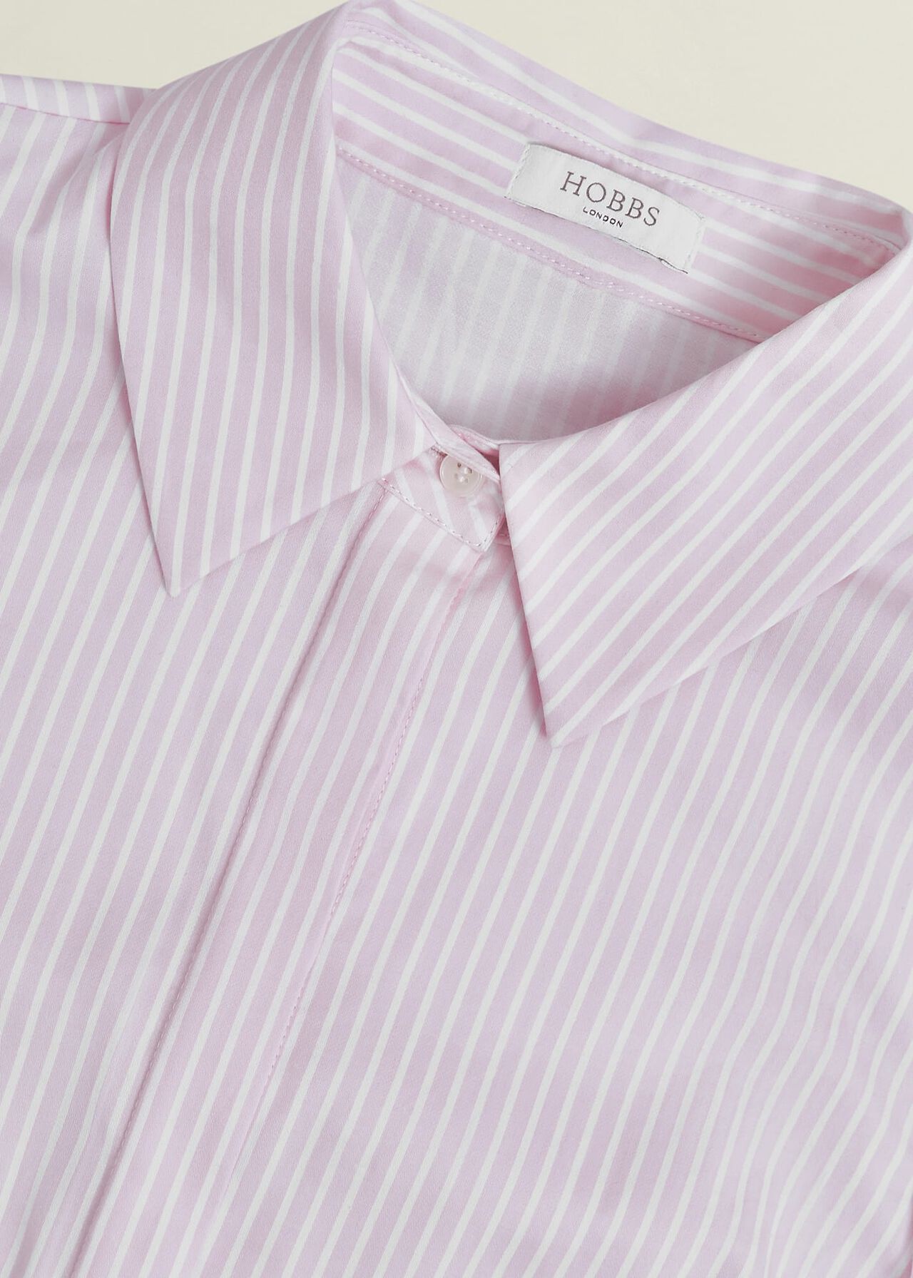 Victoria Cotton Blend Shirt, Pink White, hi-res