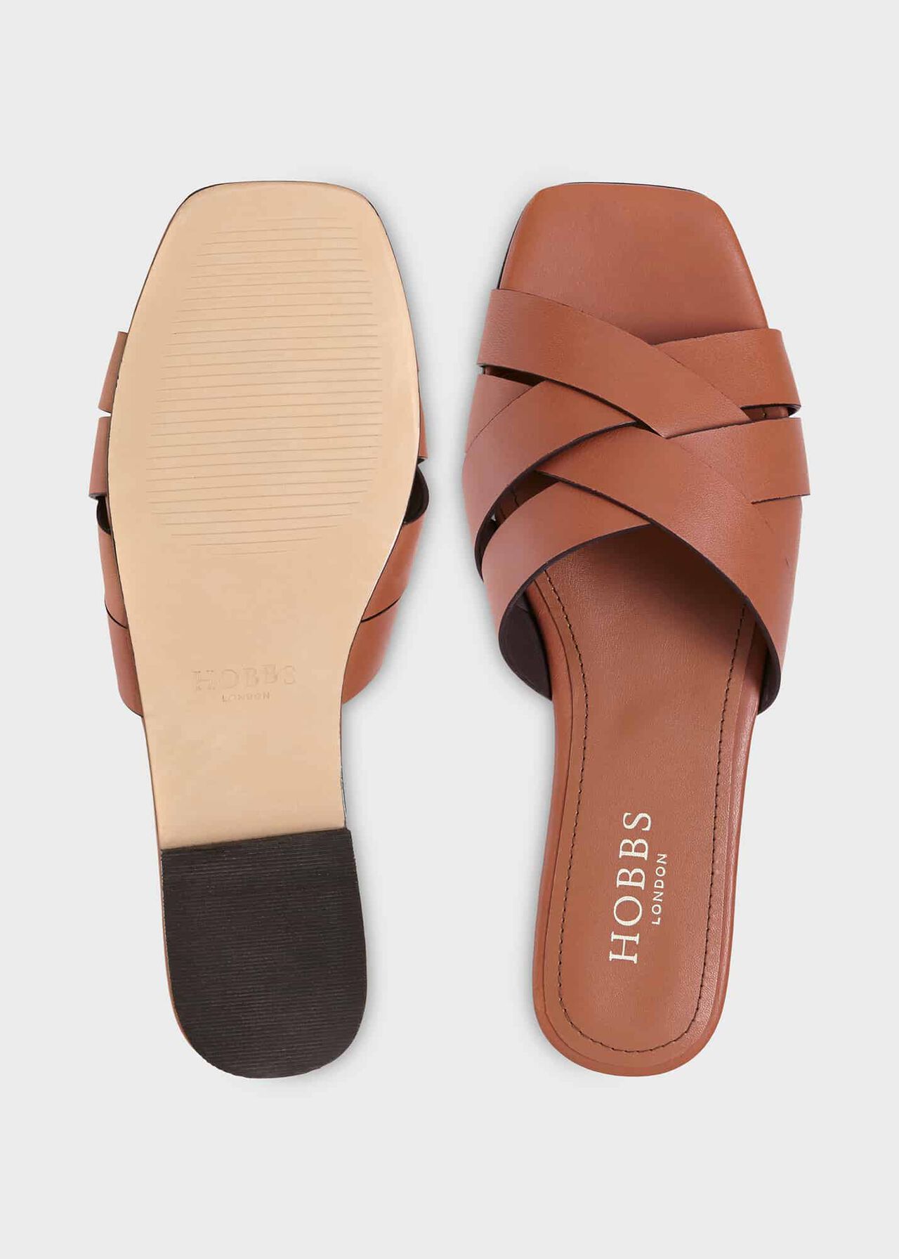 Annie Flats Sandal, Tan, hi-res