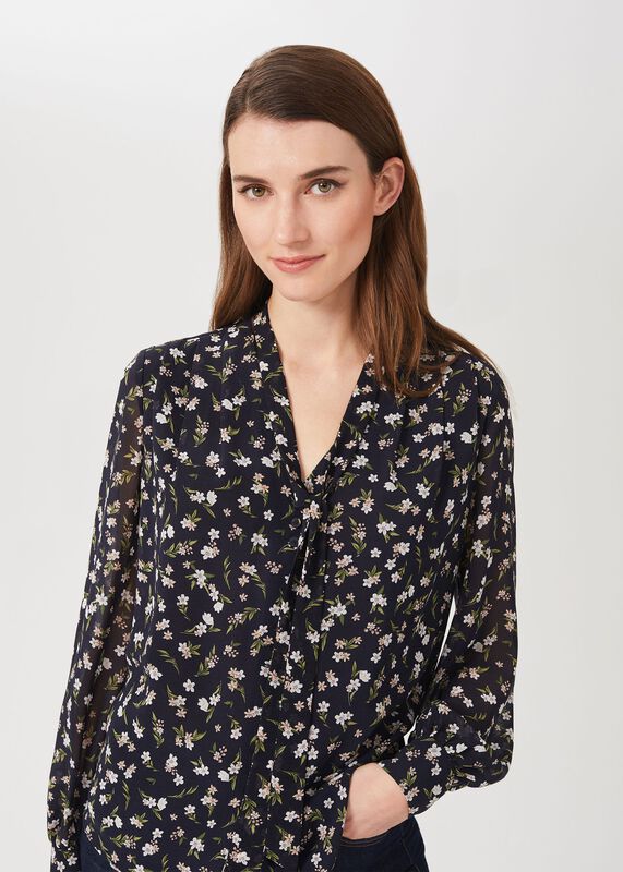 Mali Floral V Neck Blouse