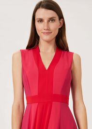 Jilly Fit And Flare Dress, Raspberry Red, hi-res