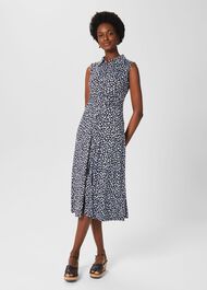 Agnes Sleeveless Jersey Dress, Navy Multi, hi-res