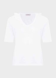 Mariella Cotton Broderie Top , Hobbs White, hi-res