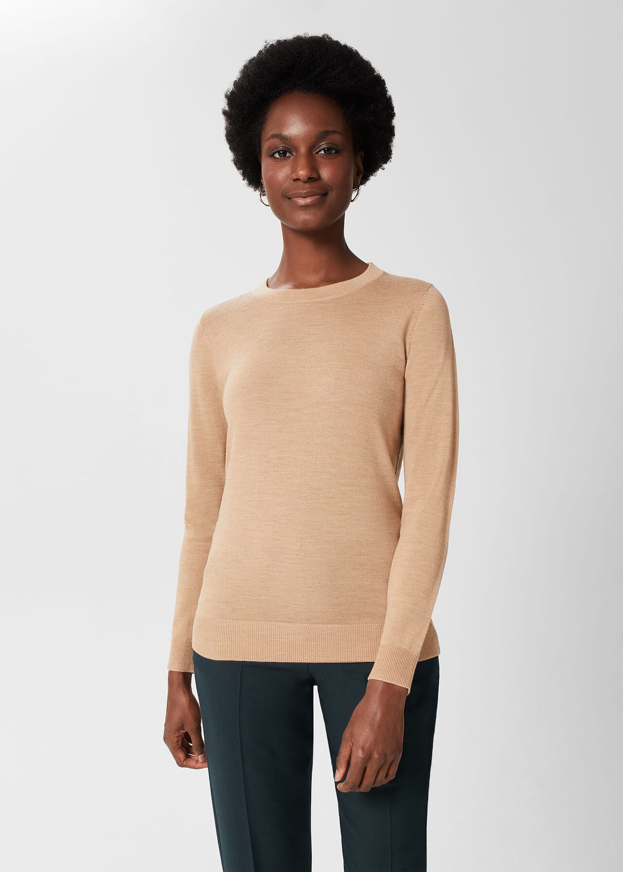 Penny Merino Wool Sweater, Camel, hi-res
