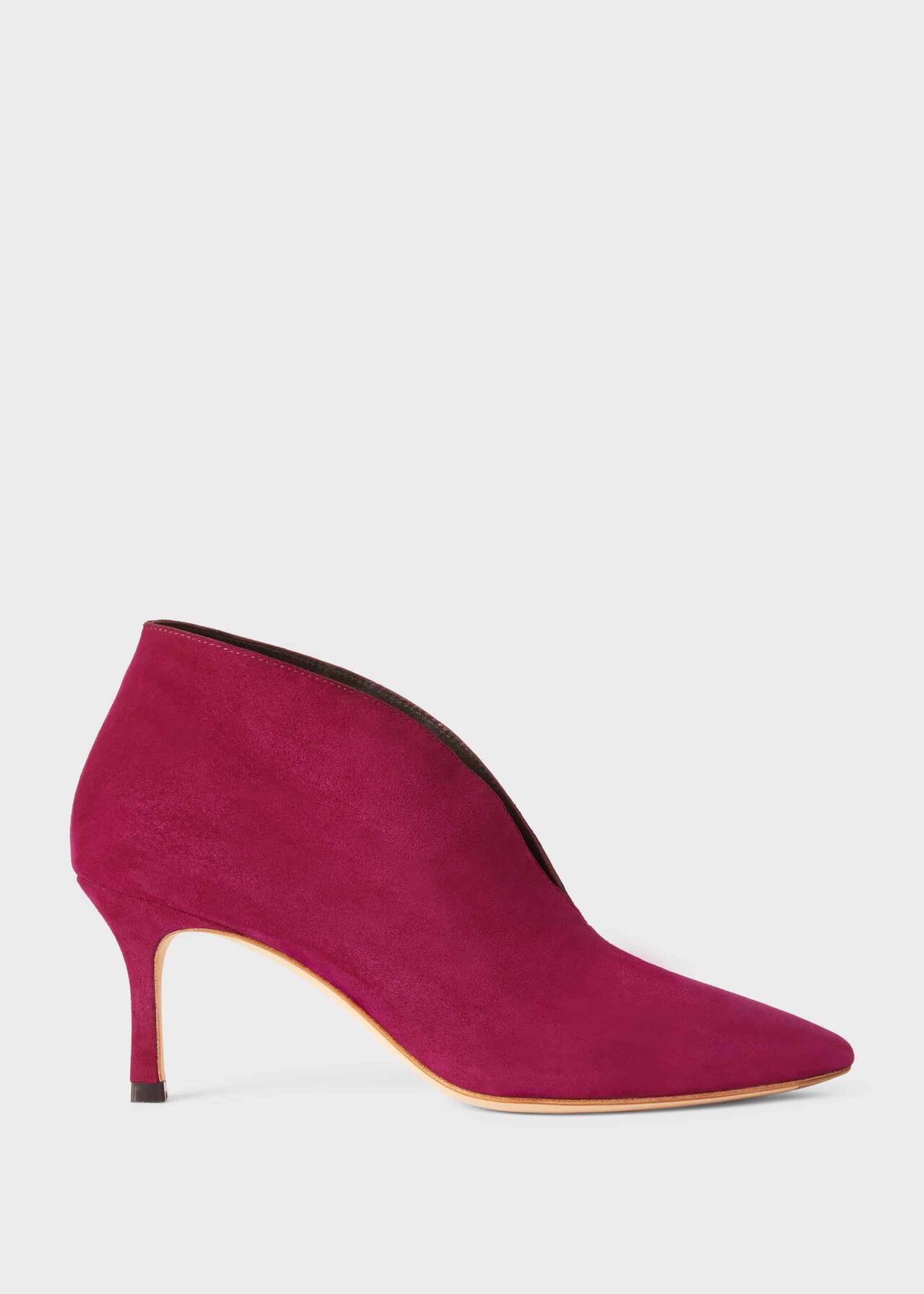 Sienna Suede Stiletto Ankle Boots, Raspberry, hi-res