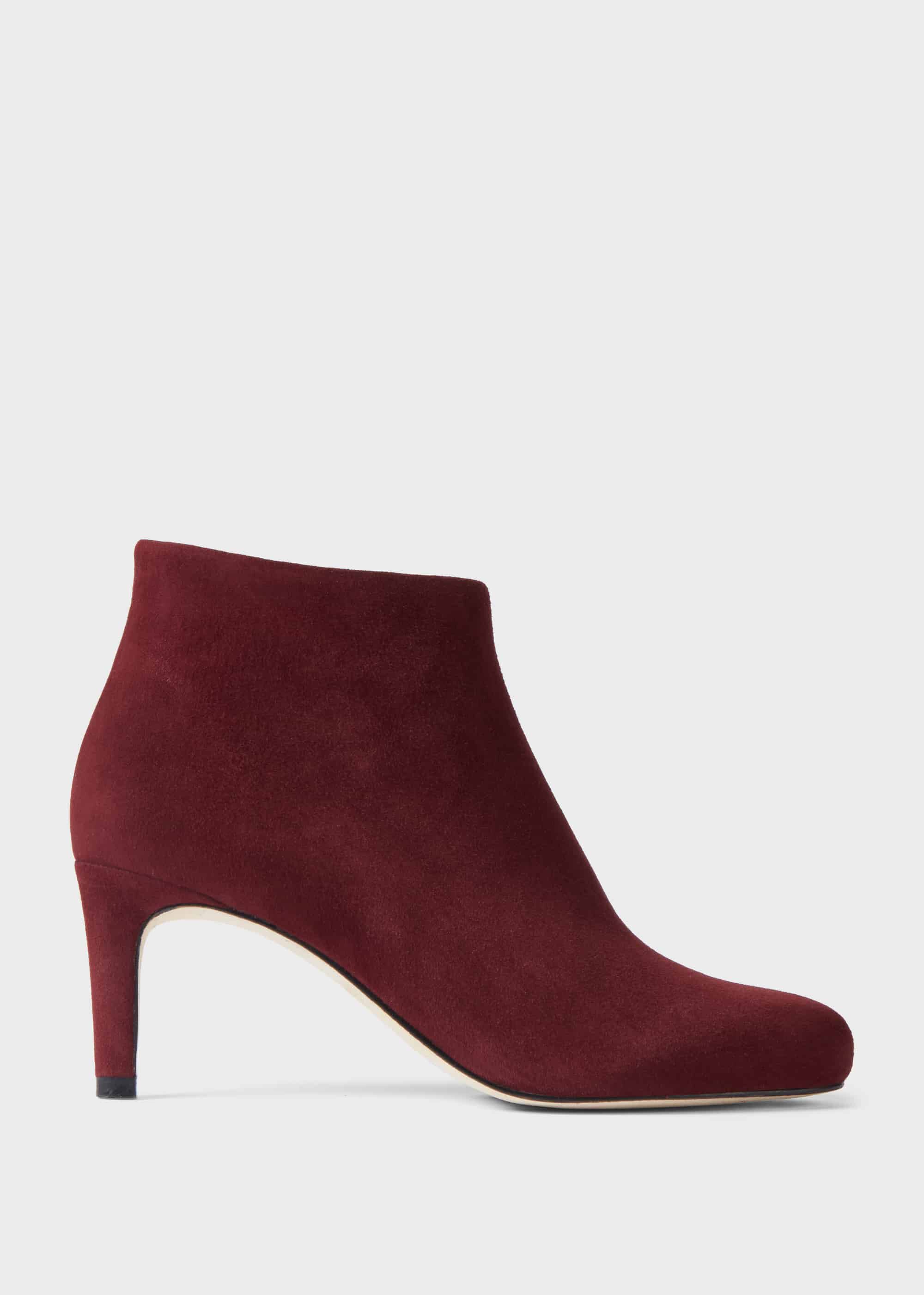 wine ankle boots