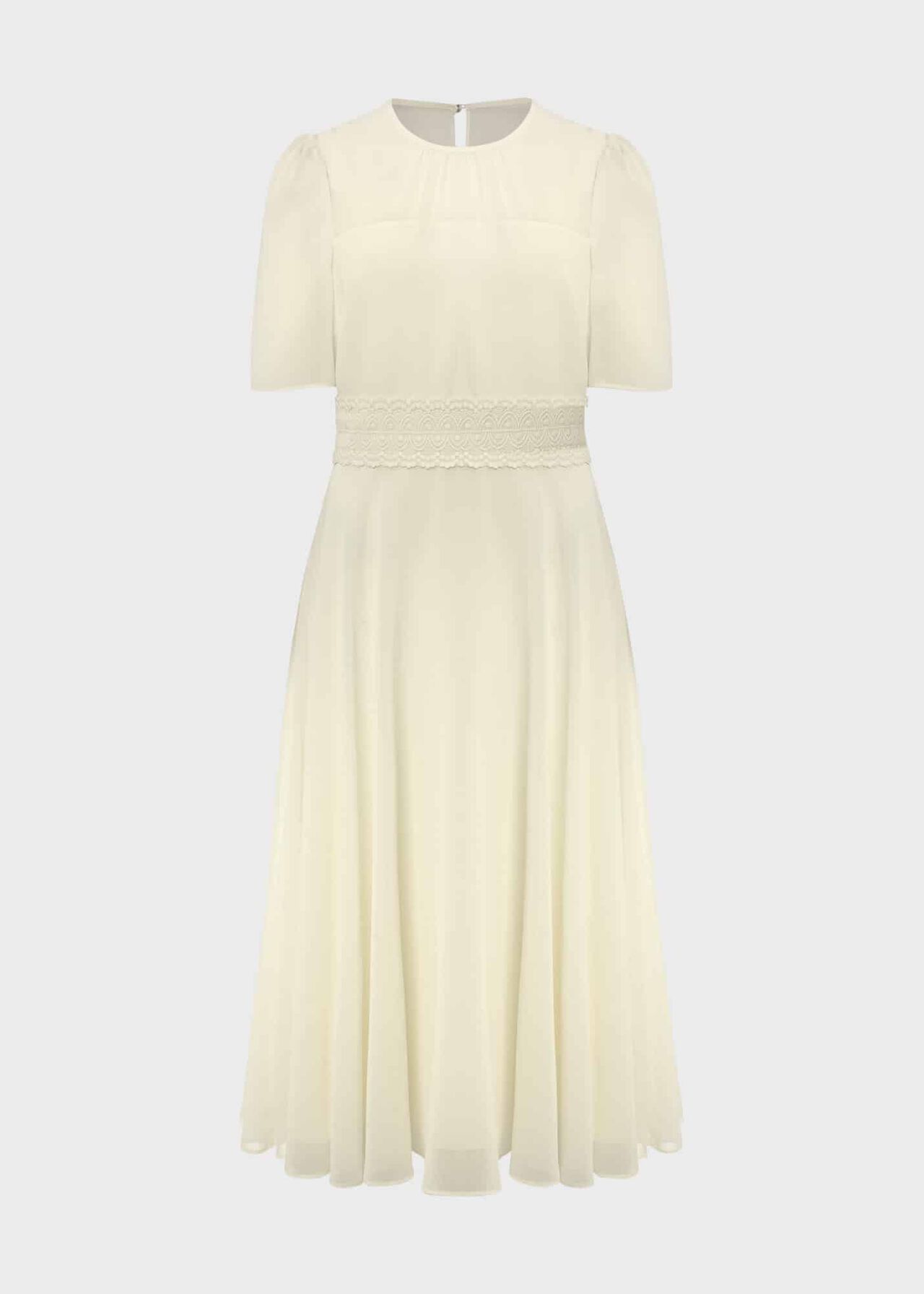 Cressida Fit And Flare Dress, Pale Yellow, hi-res