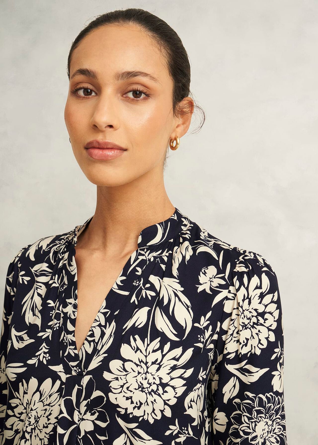 Lucille Dress, Navy Cream, hi-res