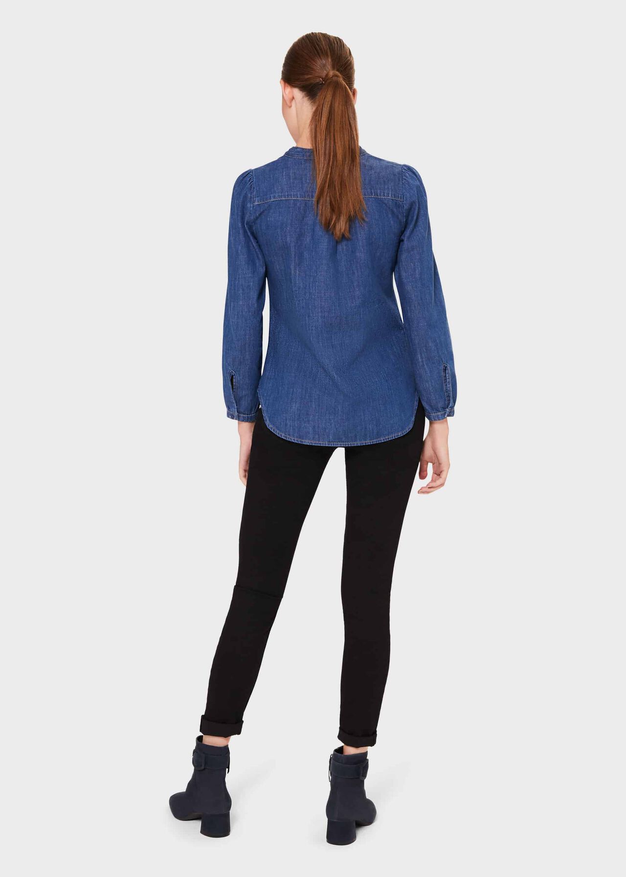 Chloe Denim Shirt, Blue, hi-res