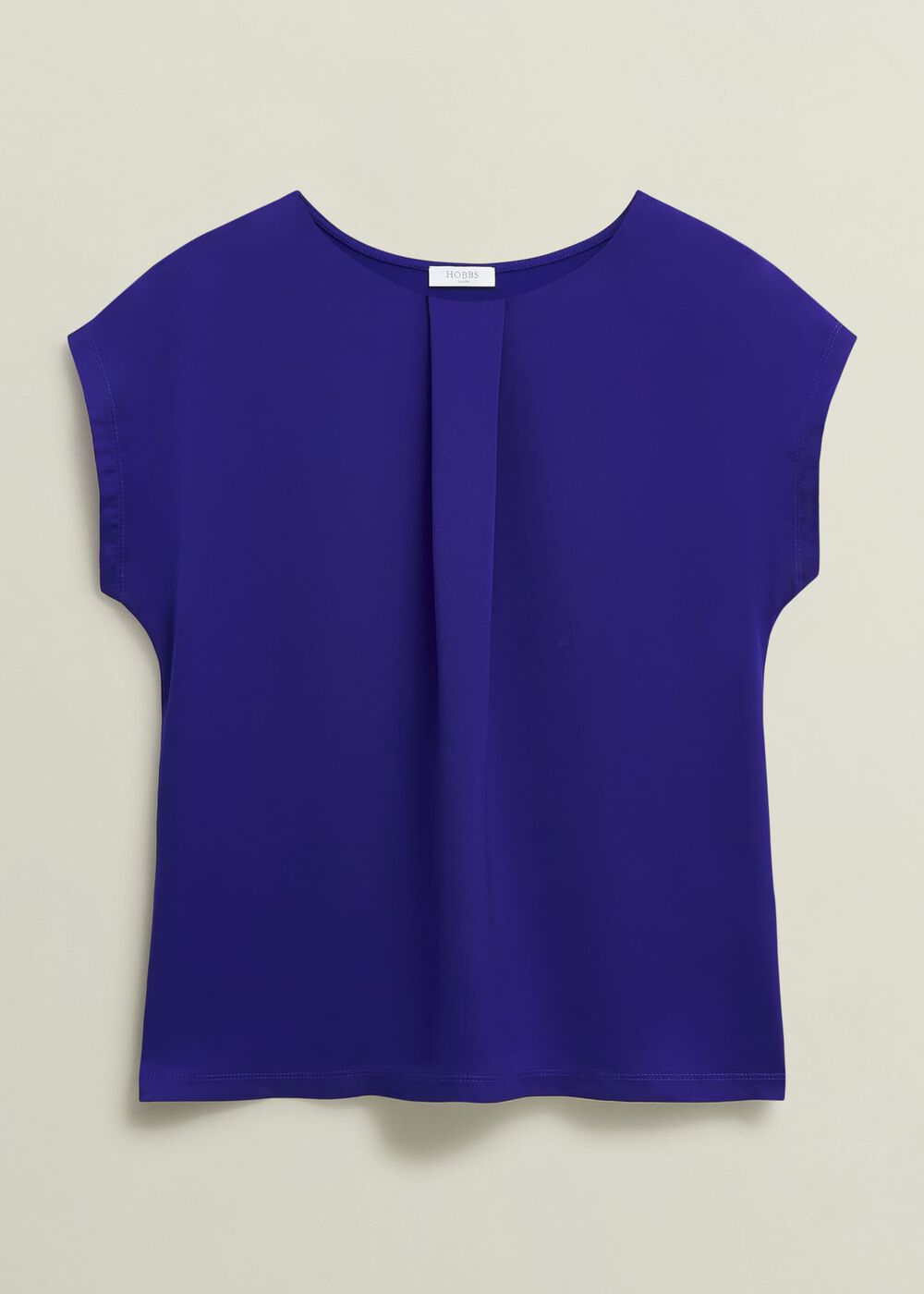 Nita Satin Front Top , Cobalt Blue, hi-res
