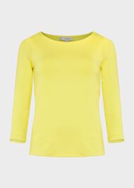 Sonya Plain Top, Sunshine Yellow, hi-res