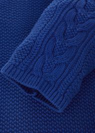 Camilla Cotton Jumper, Cobalt Blue, hi-res