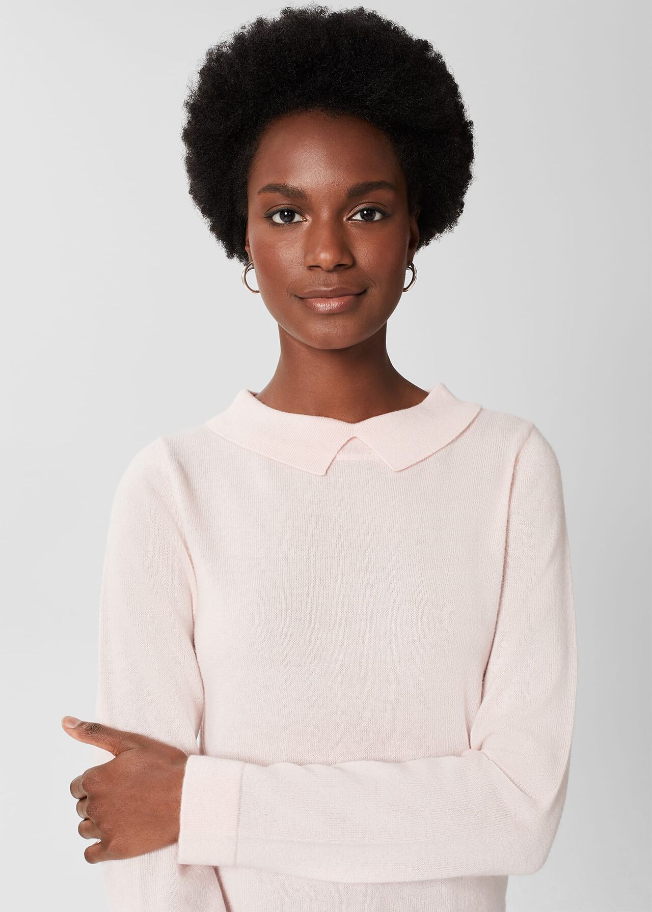 Priya Wool Cashmere Sweater, Sweet Pink, hi-res