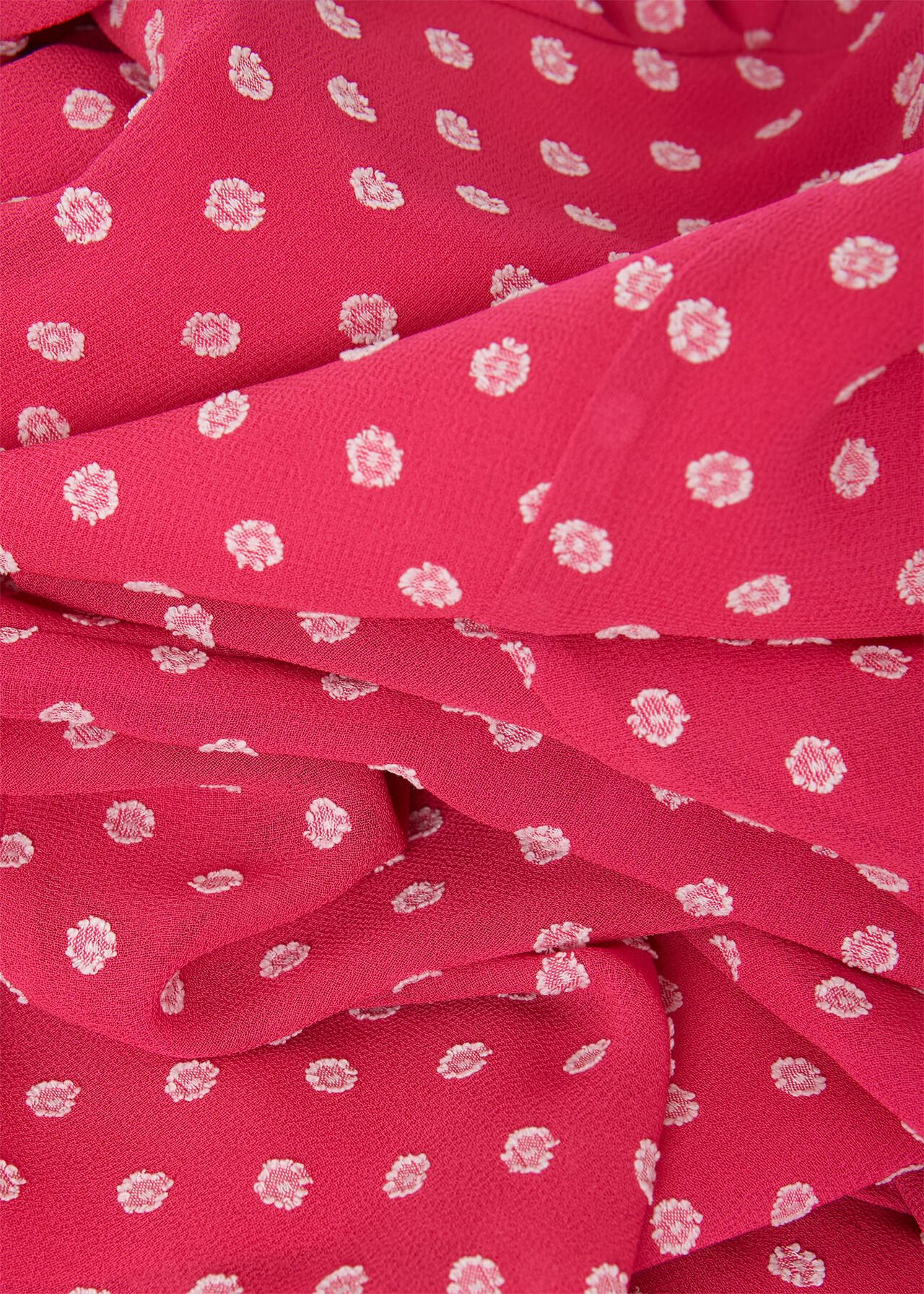 Petite Eleanor Spot Fit And Flare Dress, Pink Ivory, hi-res
