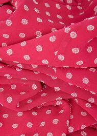 Petite Eleanor Spot Fit And Flare Dress, Pink Ivory, hi-res