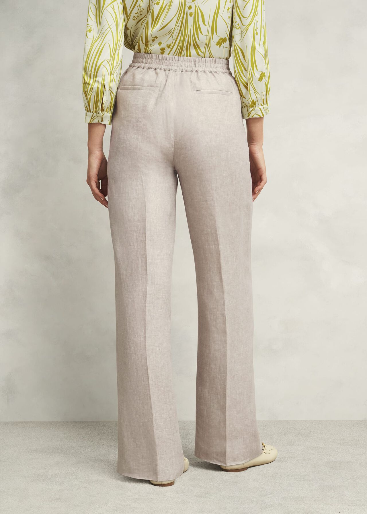 Alessia Linen Wide Trousers, Neutral, hi-res