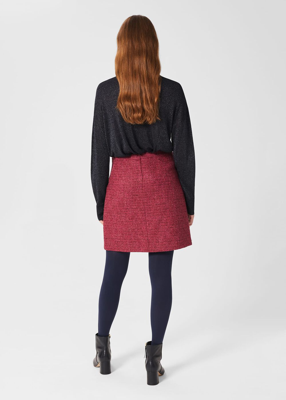 Maisey Wool A Line Skirt , Pink Multi, hi-res
