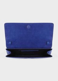 Chelsea Suede Clutch Bag, Lapis Blue, hi-res