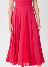 Angelica Fit And Flare Dress, Pink Multi, hi-res
