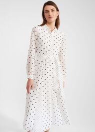 Lucilla Dress, Ivory Navy, hi-res