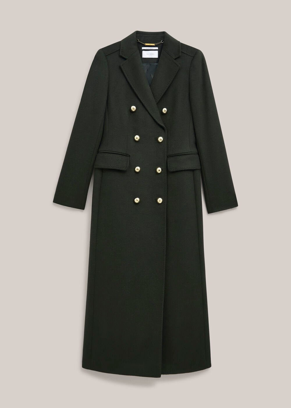 Richmond Wool Maxi Coat, Yew Green, hi-res