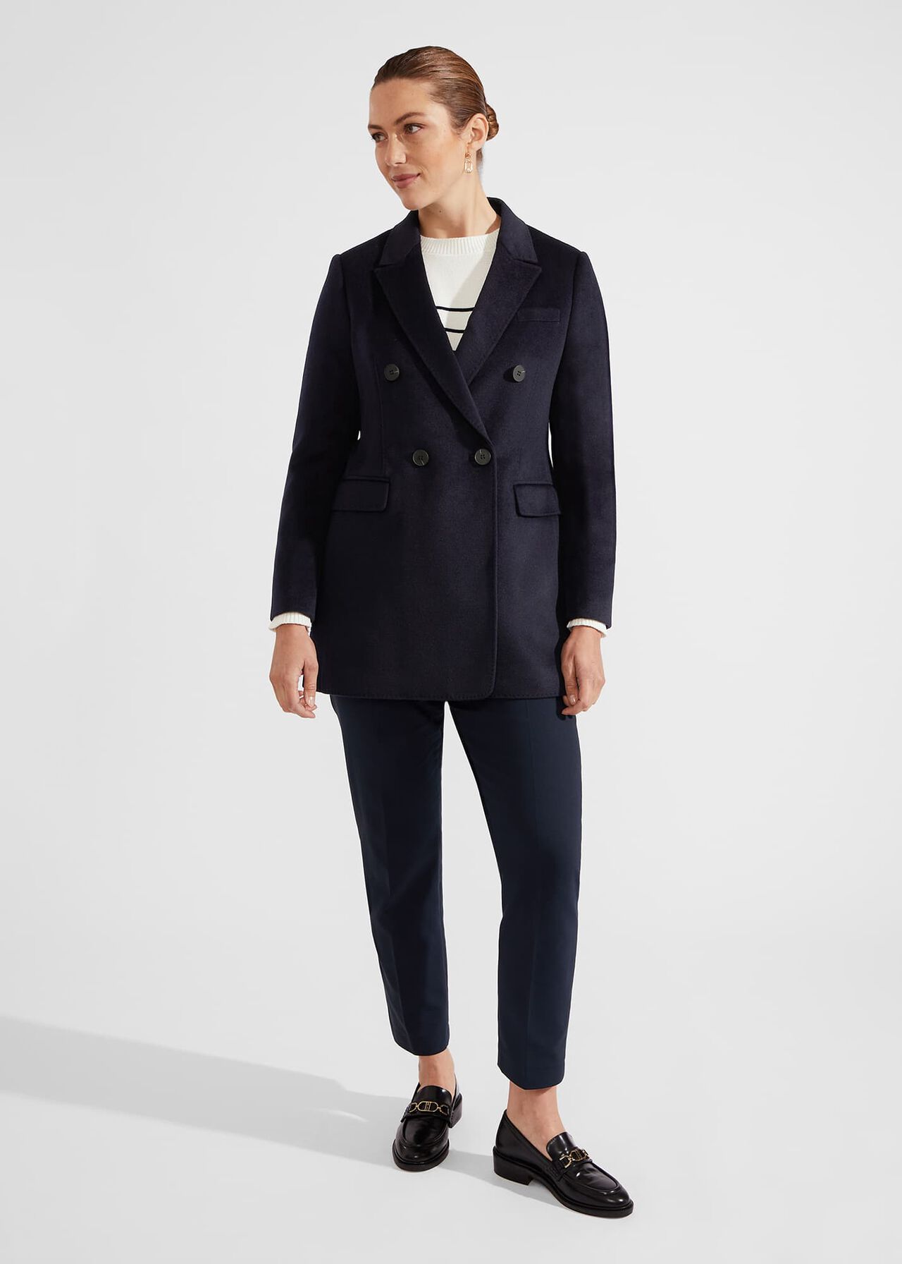 Skye Coat With Wool, Navy, hi-res