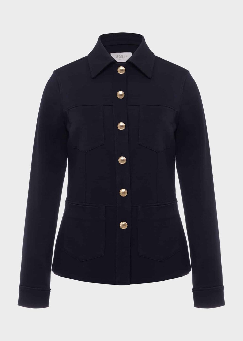 Petrie Jersey Jacket, Navy, hi-res