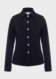 Petrie Jersey Jacket, Navy, hi-res