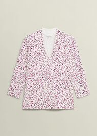 Aimee Printed Top, Ivory Pink, hi-res