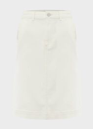 Connie Denim Skirt , Milky White, hi-res
