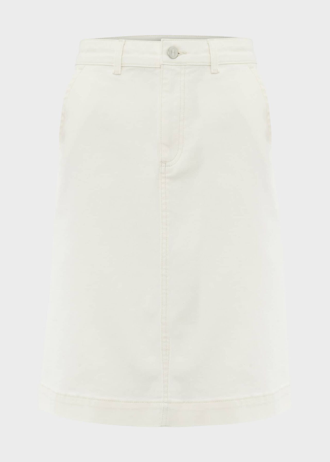 Connie Denim Skirt , Milky White, hi-res