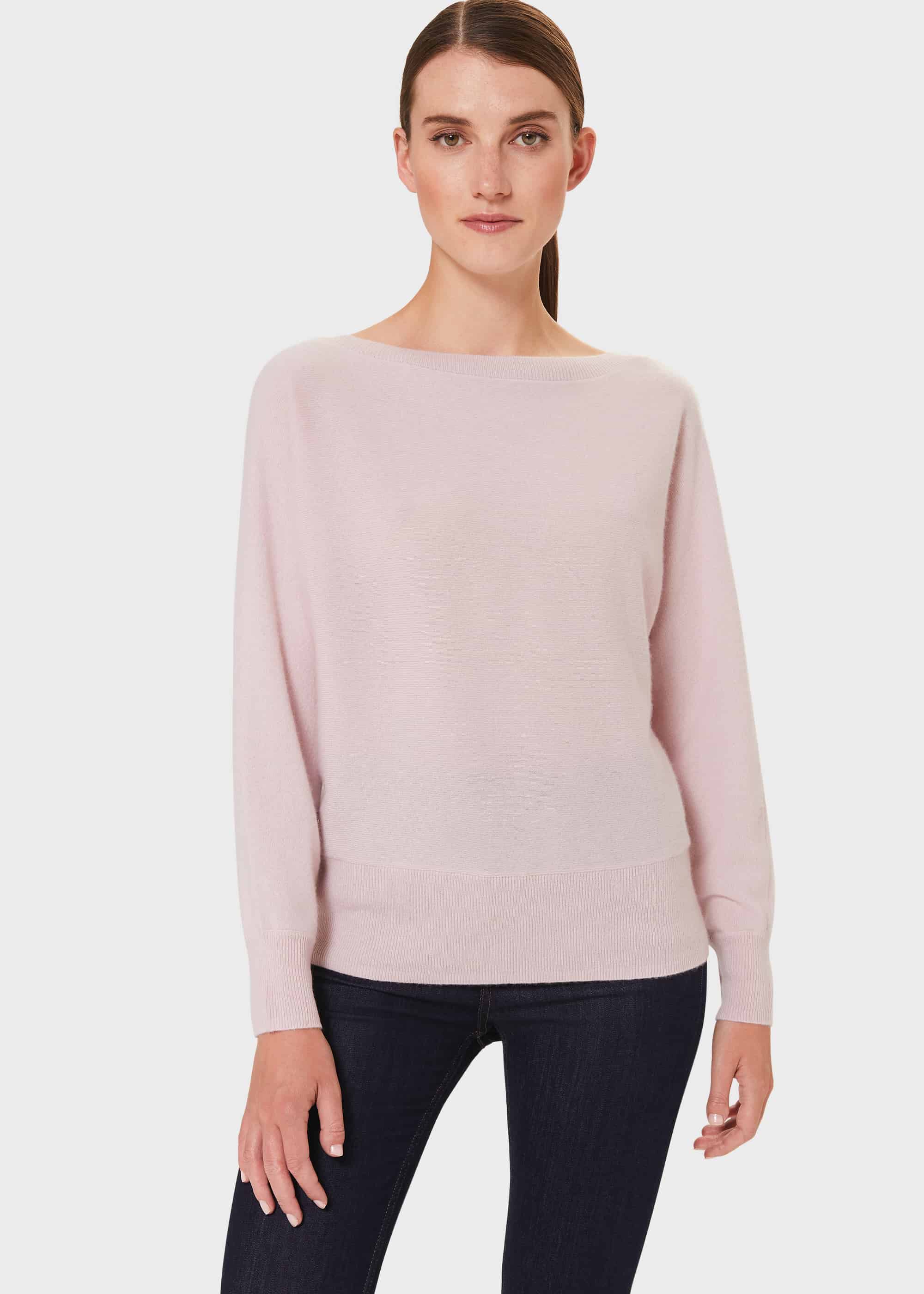 pale pink knitwear