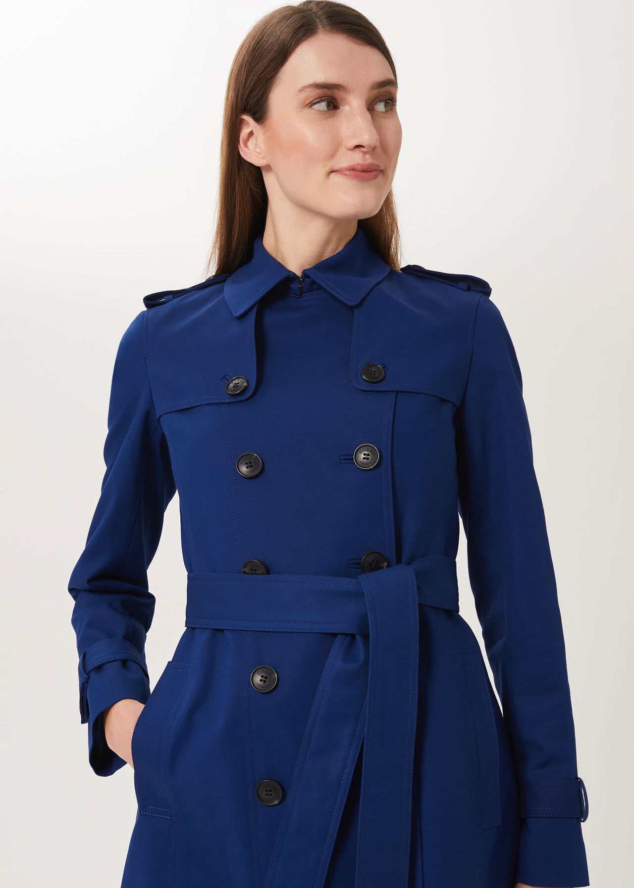 Saskia Water Resistant Trench Coat, Cobalt, hi-res