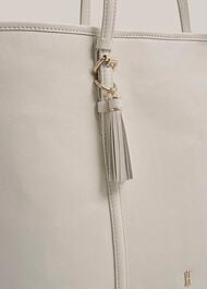 Kyra Leather Tote Bag, Warm Ivory, hi-res