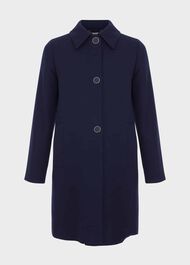 Milena Coat with Cotton, Navy, hi-res